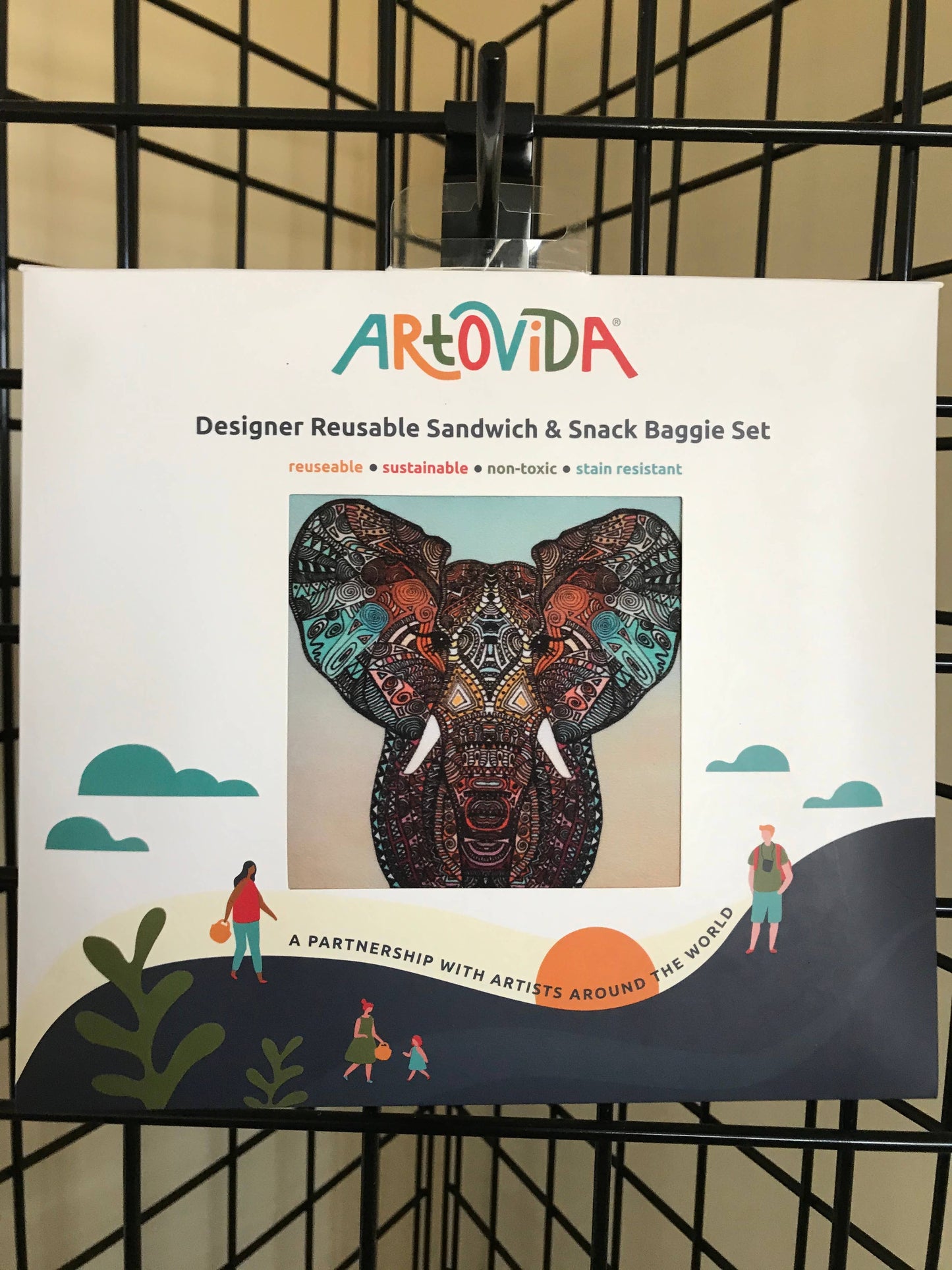 Sandwich Baggie Set - Monika Strigel - Boho Summer Elephant (Set of 3)