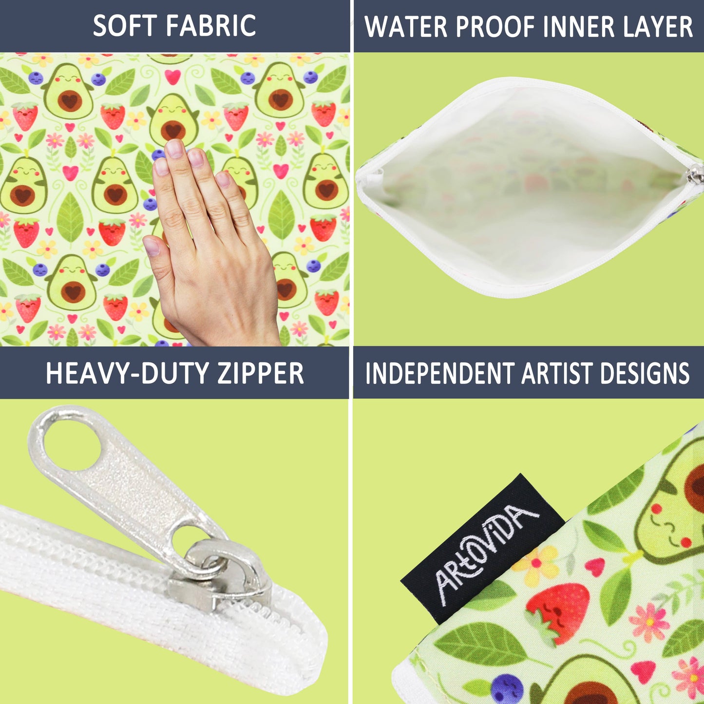 Baggie Set - Elisabeth Fredriksson - Avocado (Set of 3)