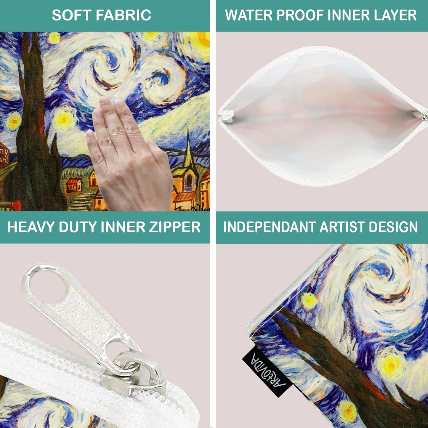 Sandwich Baggie Set - Troy Wiley - Starry Night Asheville (Set of 3)