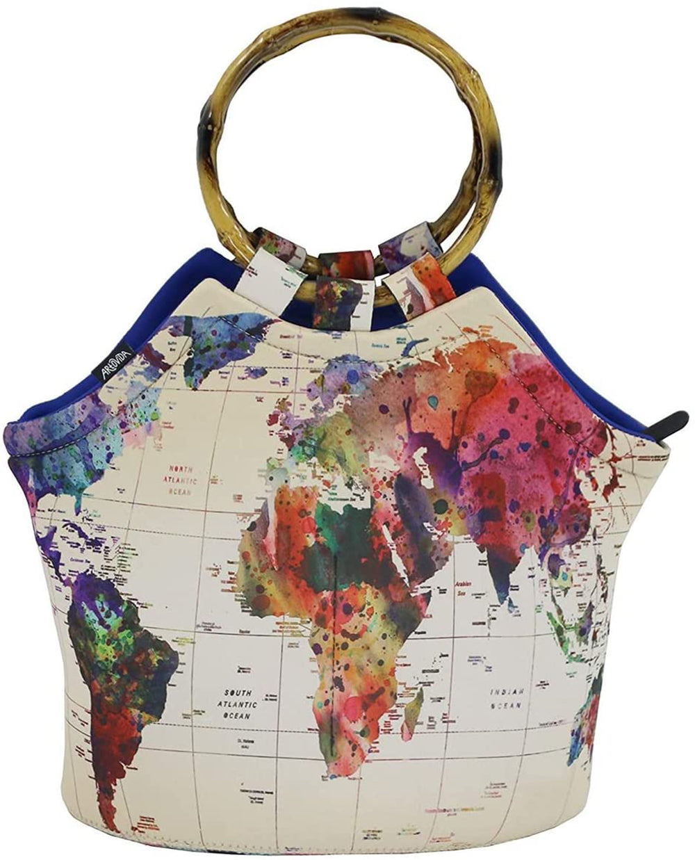 Bamboo Purse- Mark Ashkenazi - World Map – Artovida