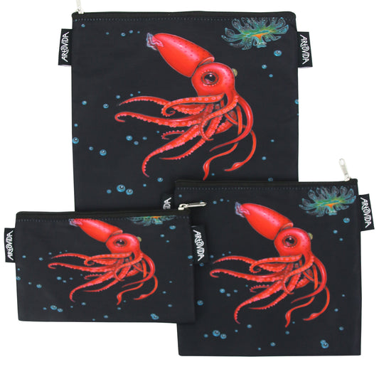 Sandwich Baggie Set - Caia Koopman - Strawberry Squid (Set of 3)