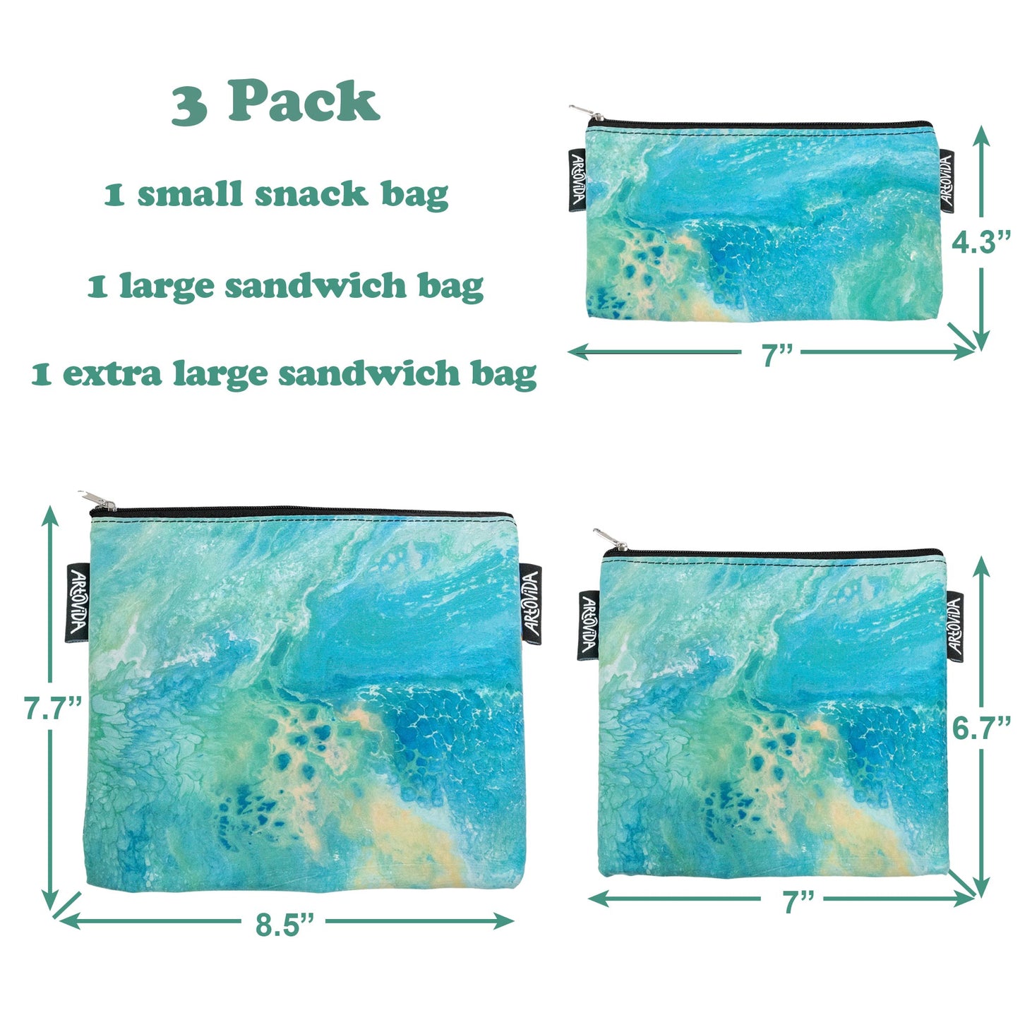 Sandwich Baggie Set - Dana Walker - Ananda (Set of 3)