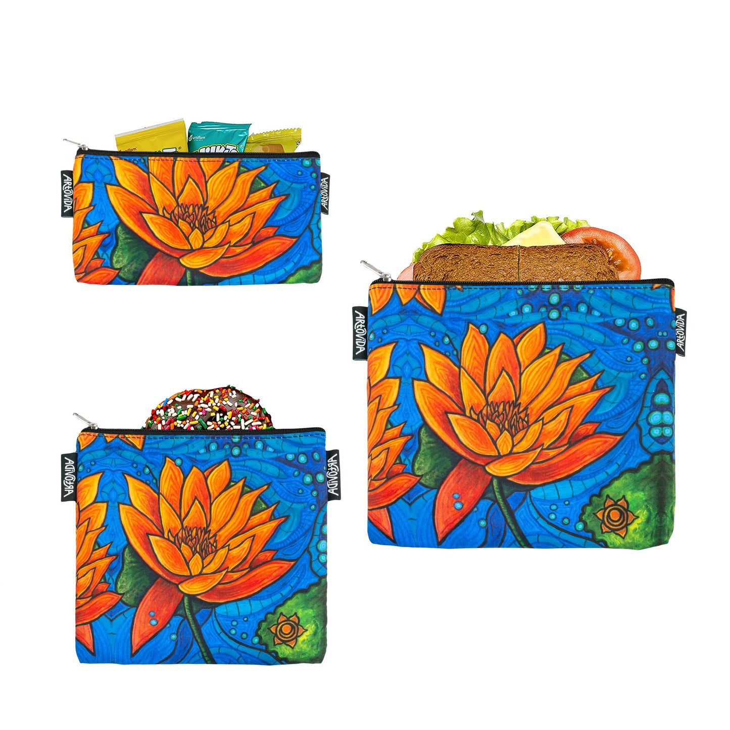 Sandwich Baggie Set - Kristen Palana - Lotus Flower