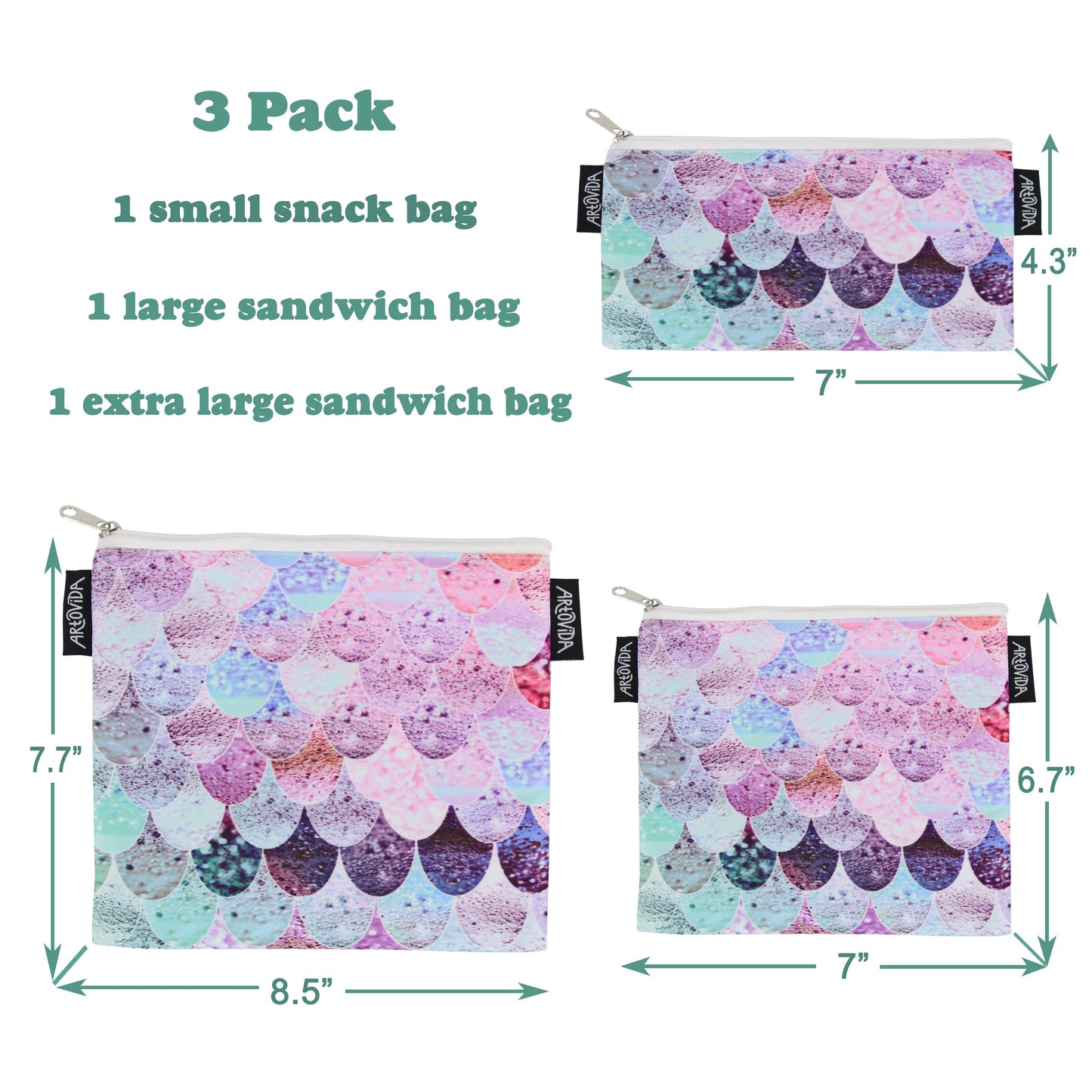 Sandwich Baggie Set - Monika Strigel -  (Set of 3)