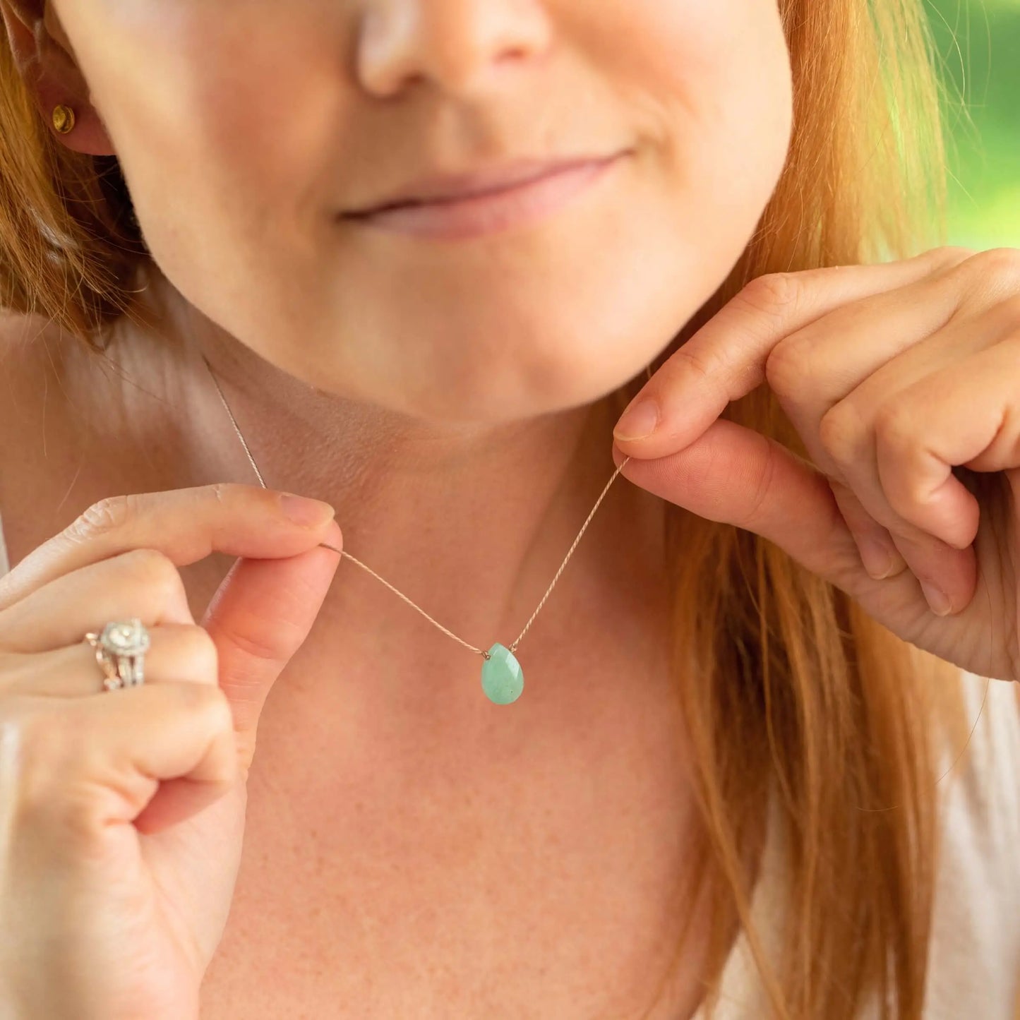 SoulKu - Green Aventurine Soul-Full of Light Necklace for Healing SoulKu