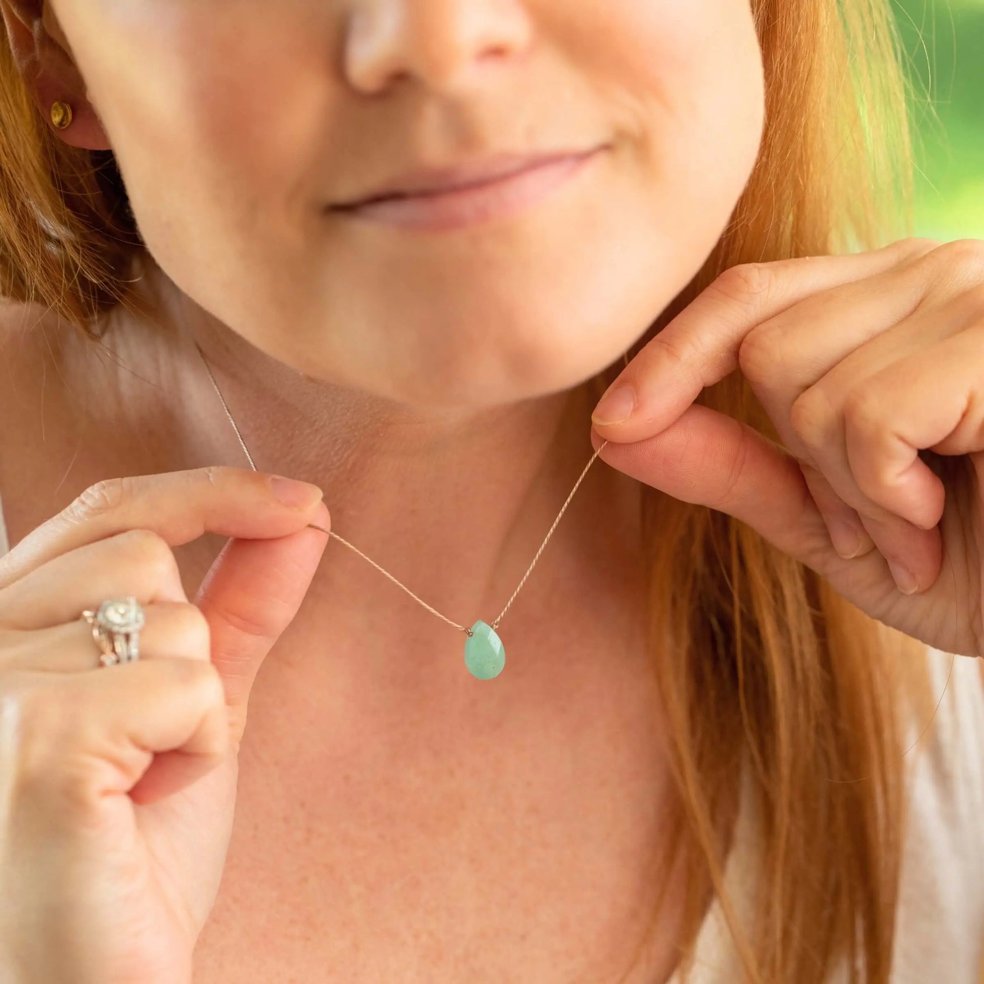 SoulKu - Green Aventurine Soul-Full of Light Necklace for Healing SoulKu
