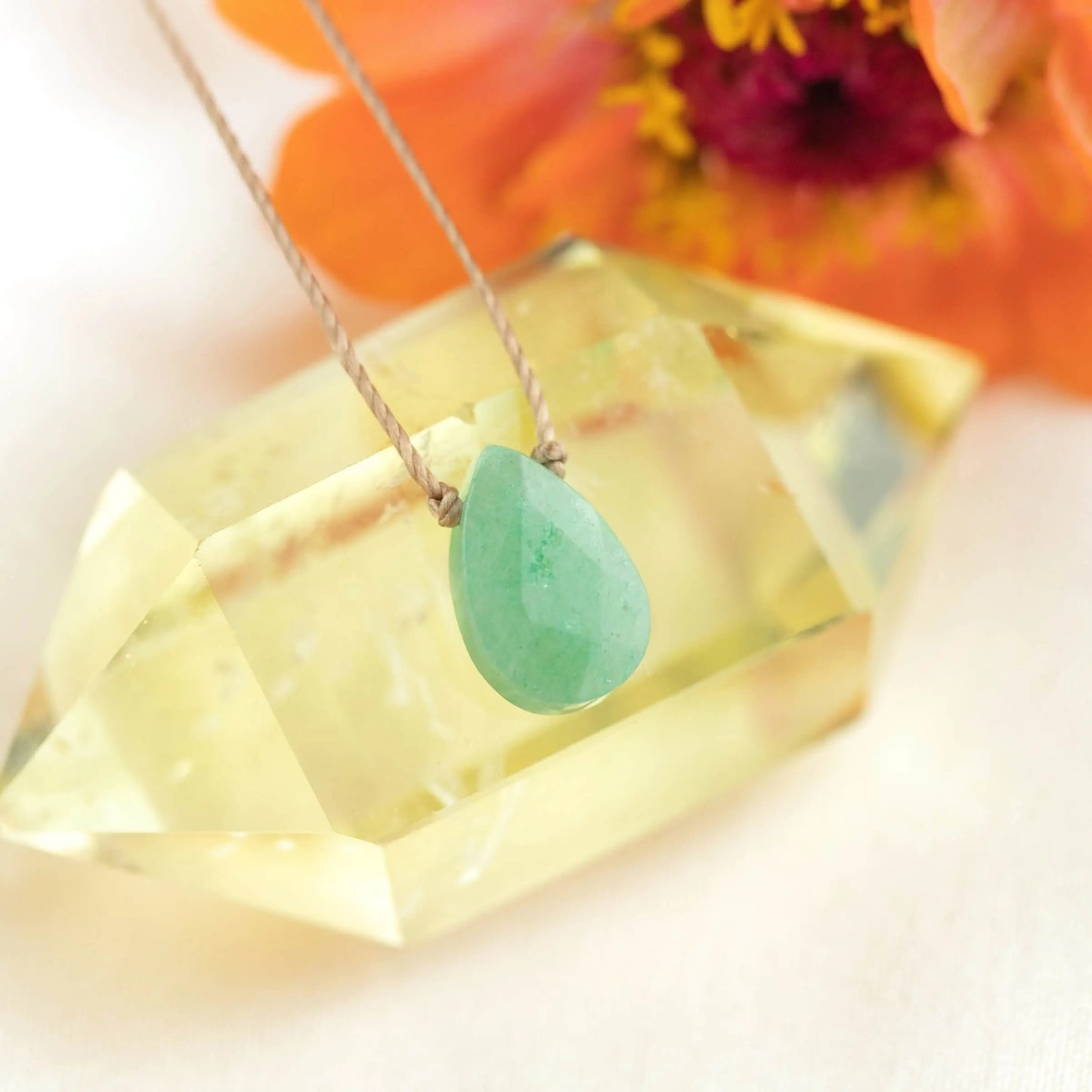 SoulKu - Green Aventurine Soul-Full of Light Necklace for Healing SoulKu
