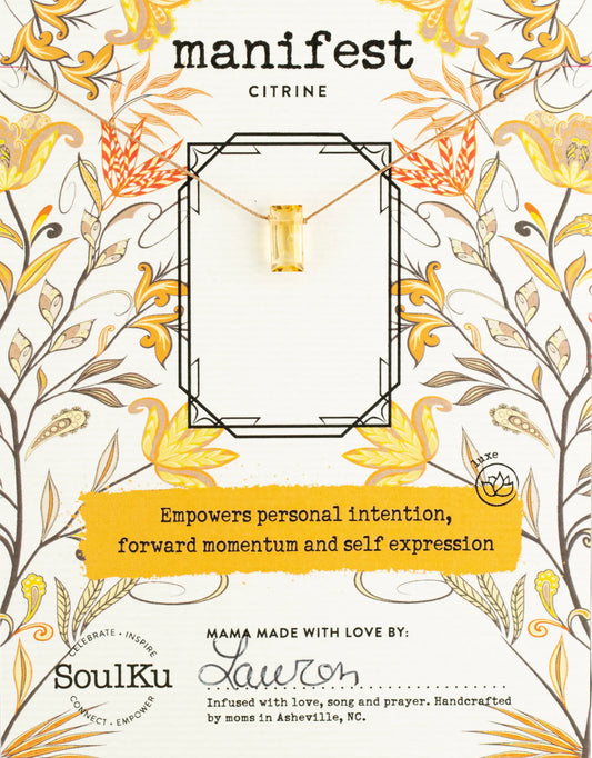 SoulKu - Citrine Refined Necklace for Manifest SoulKu