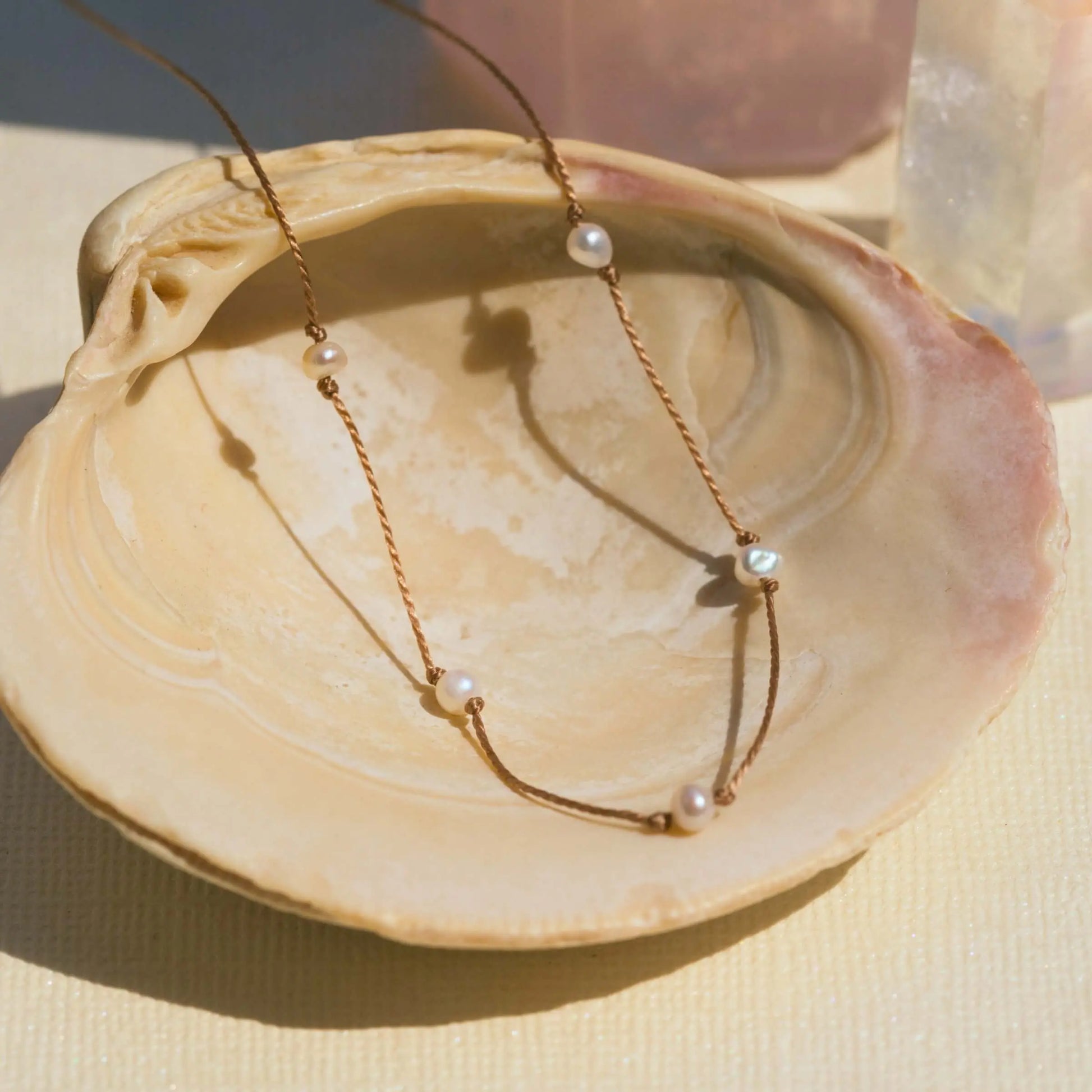 SoulKu - Multi Pearl Necklace – Dainty, Floating – Meaningful Gift SoulKu