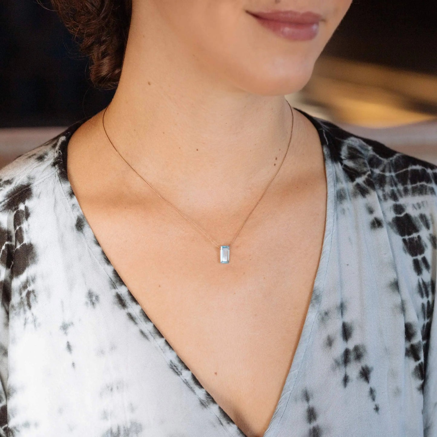 SoulKu - Sky Blue Topaz Refined Necklace for New Beginnings SoulKu