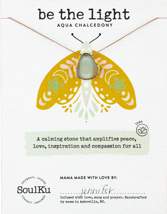 SoulKu - Aqua Chalcedony Alchemy Necklace for Be the Light SoulKu