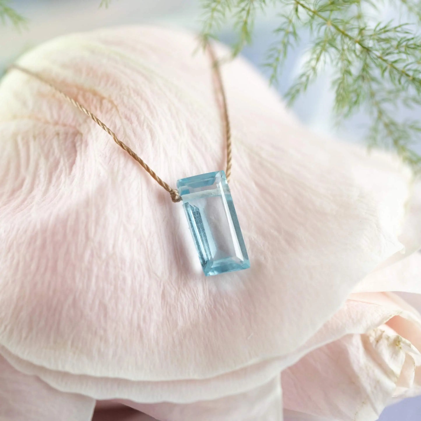 SoulKu - Sky Blue Topaz Refined Necklace for New Beginnings SoulKu