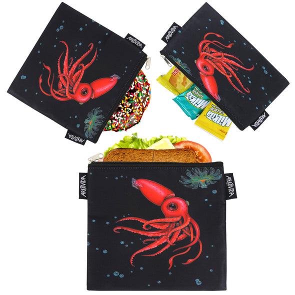 Sandwich Baggie Set - Caia Koopman - Strawberry Squid (Set of 3)