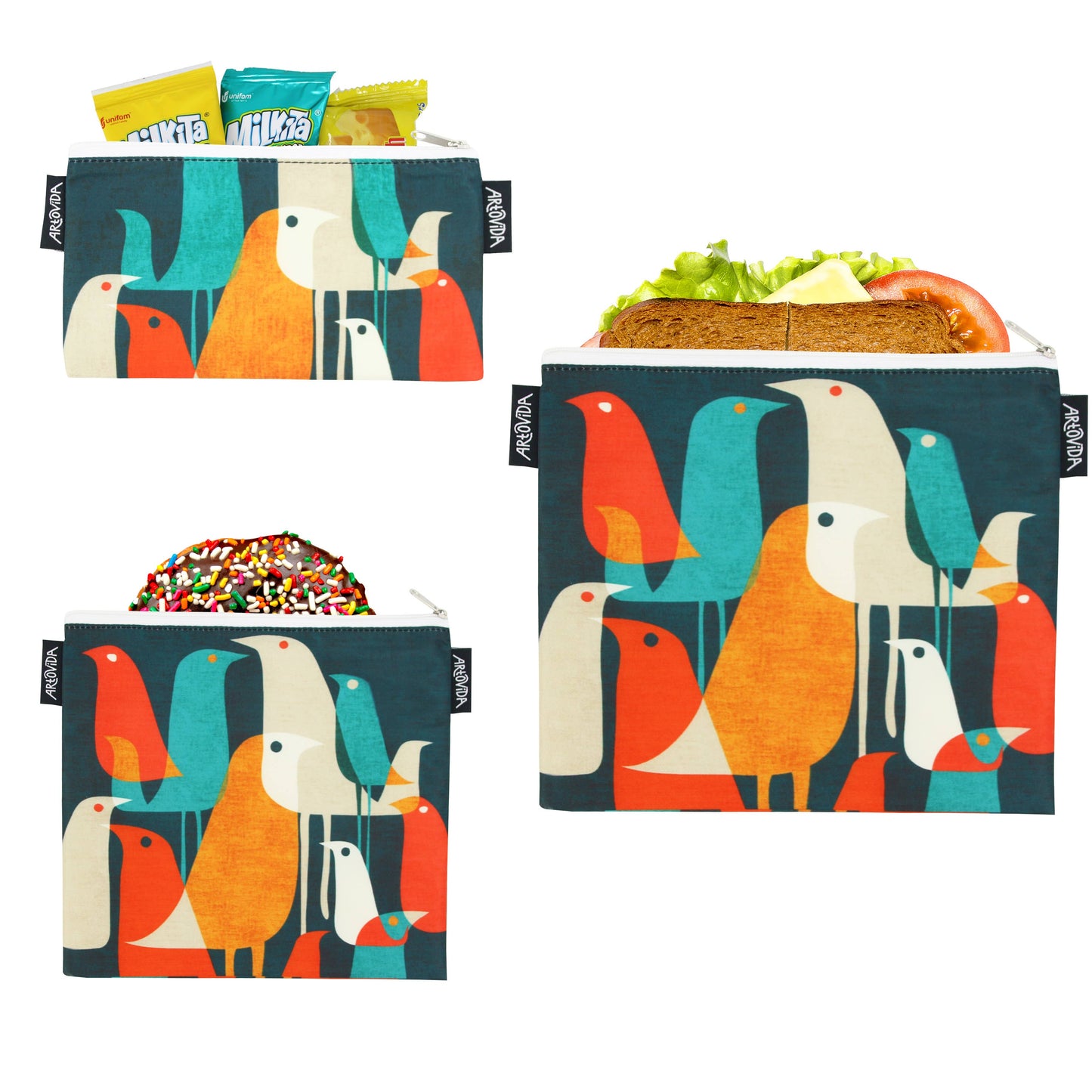 Sandwich Baggie Set - Budi Kwan - Flock of Birds (Set of 3)