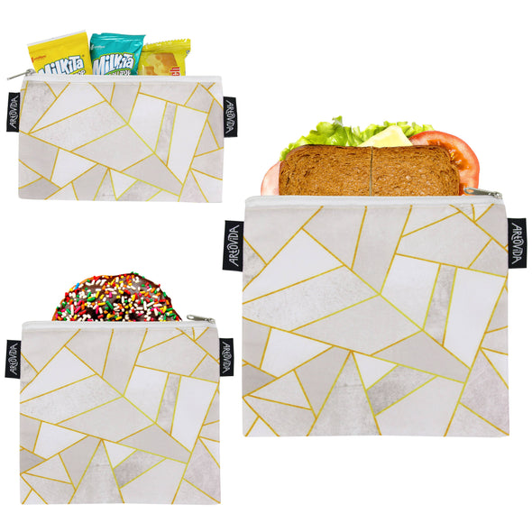 Sandwich Baggie Set - Elisabeth Fredriksson - White Stone (Set of 3)