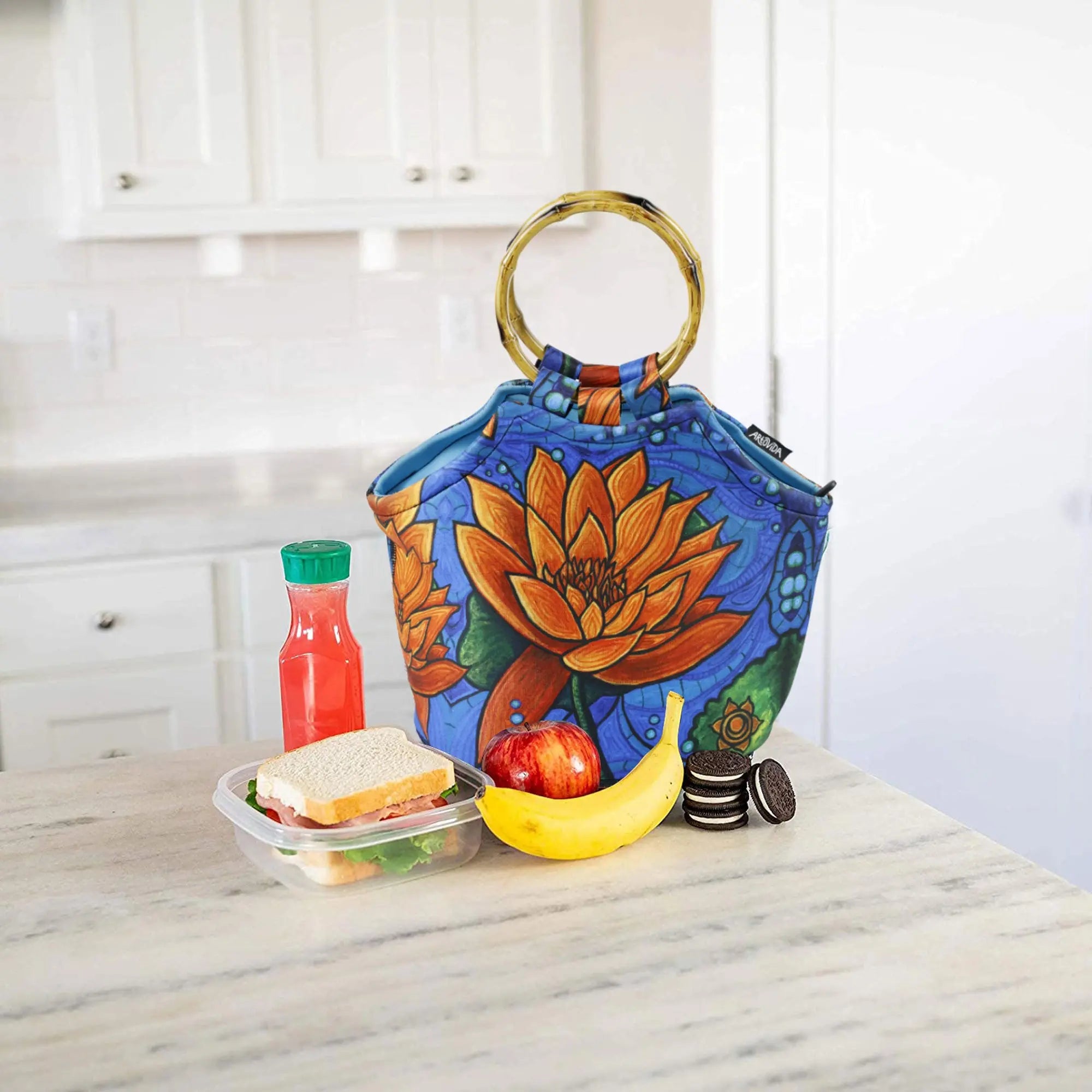 Bamboo Purse - Kristen Palana - Lotus Flower – Artovida