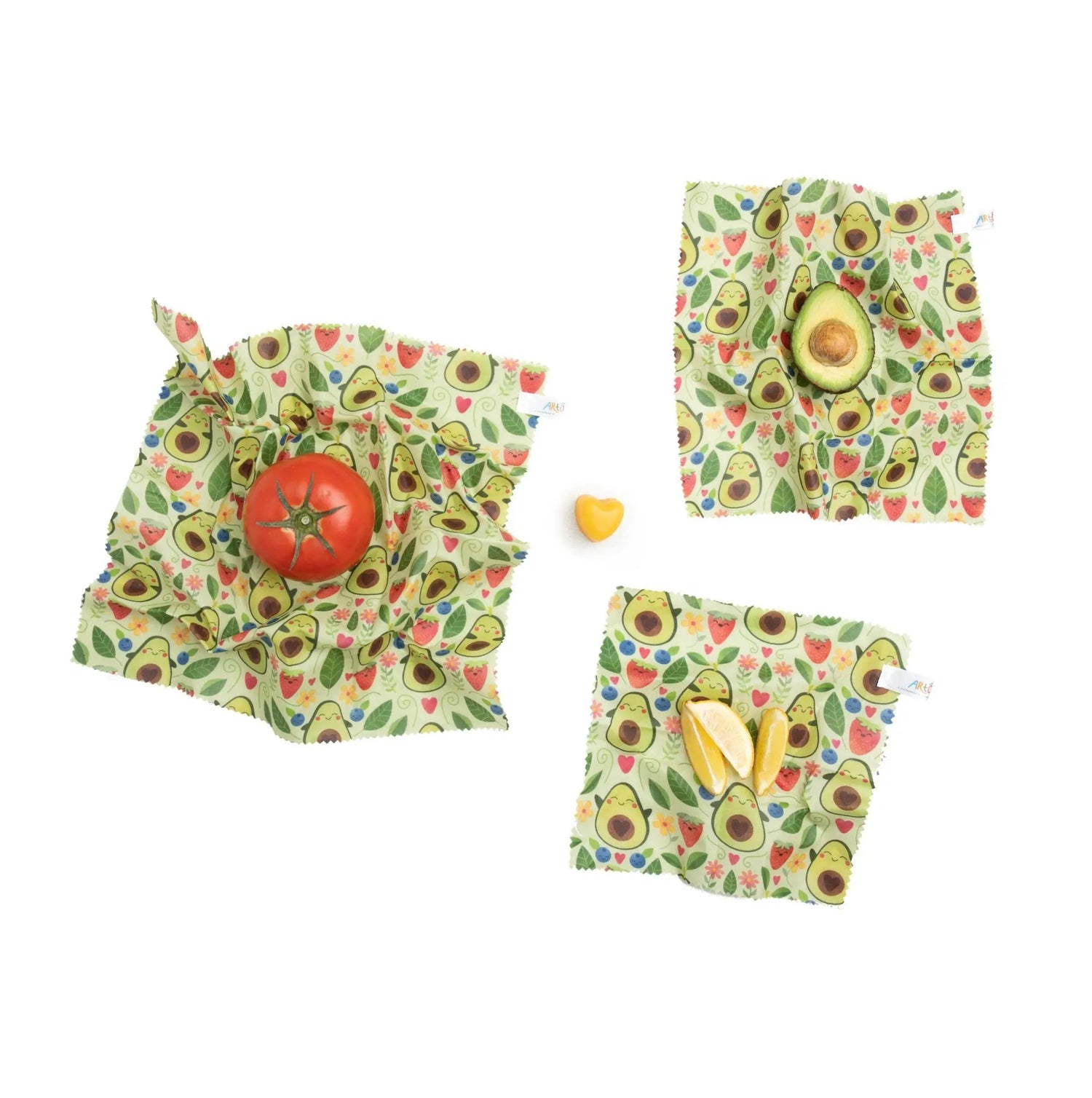 Beeswax Wraps - Elisabeth Fredriksson - Avocado (Set of 3) Artovida