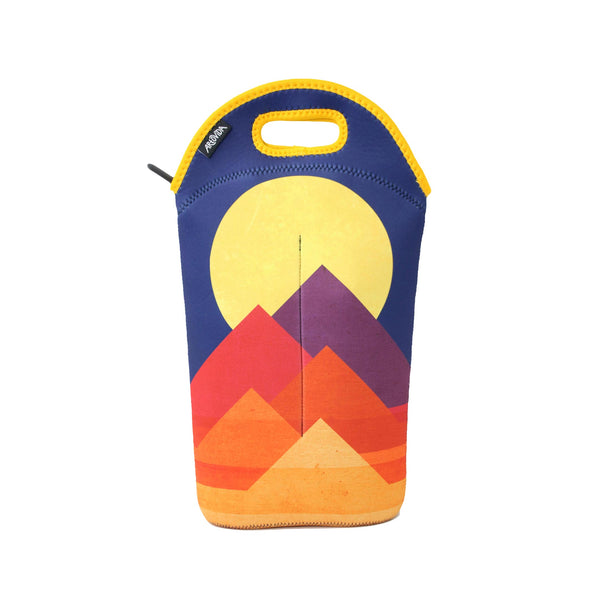 Neoprene 3-in-1 Wine Tote - Budi Kwan - Full Moon and Pyramid