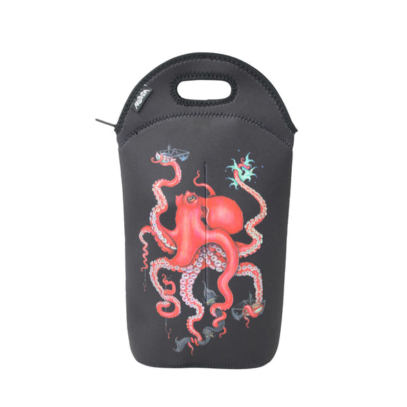Neoprene 3-in-1 Wine Tote - Caia Koopman - Octopus