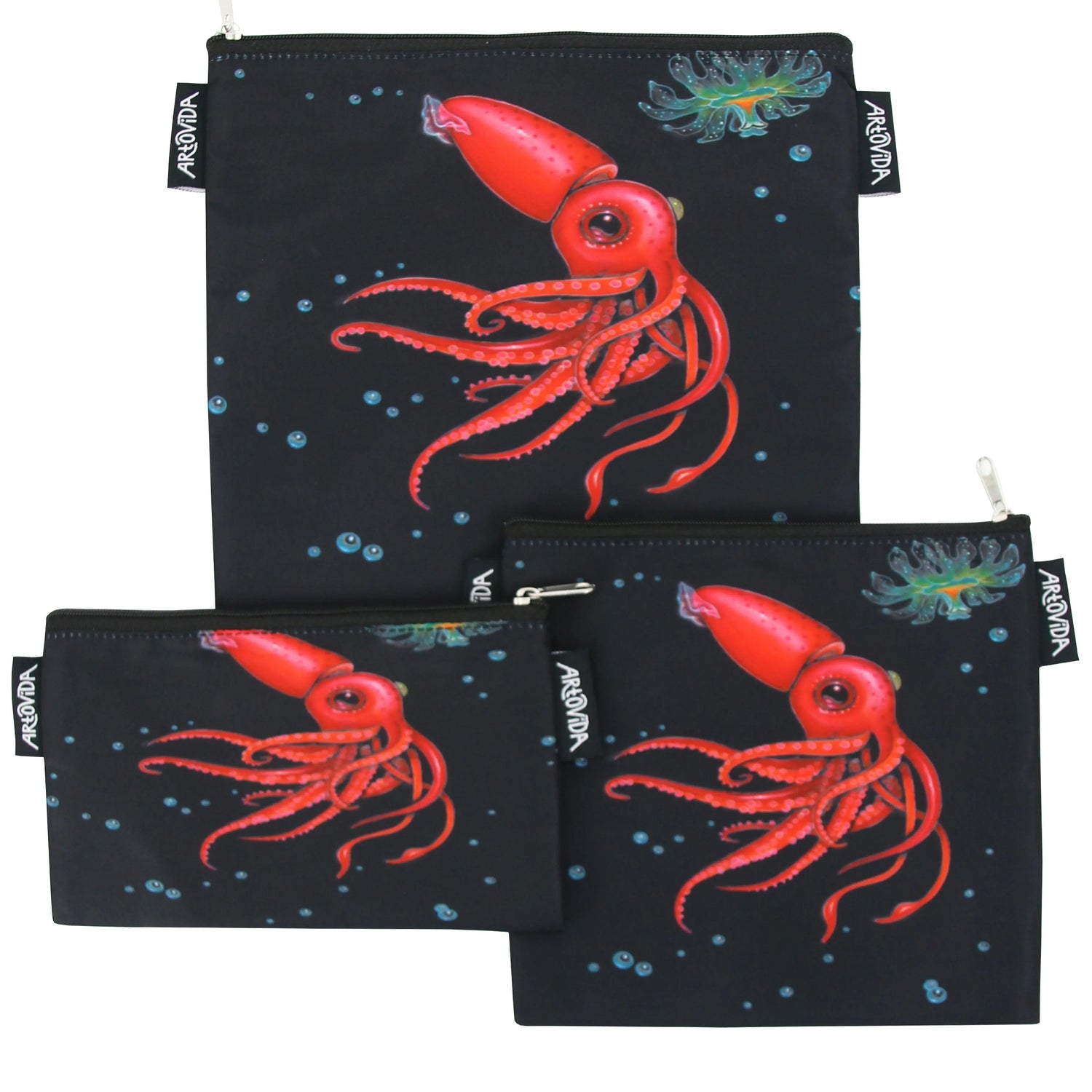 Sandwich Baggie Set - Caia Koopman - Strawberry Squid (Set of 3) Artovida