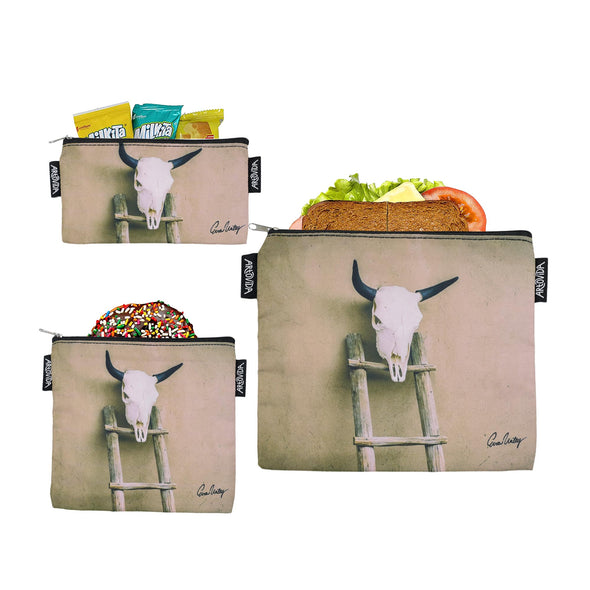 Sandwich Baggie Set - Evan Wiley - Bull Skull (Set of 3)