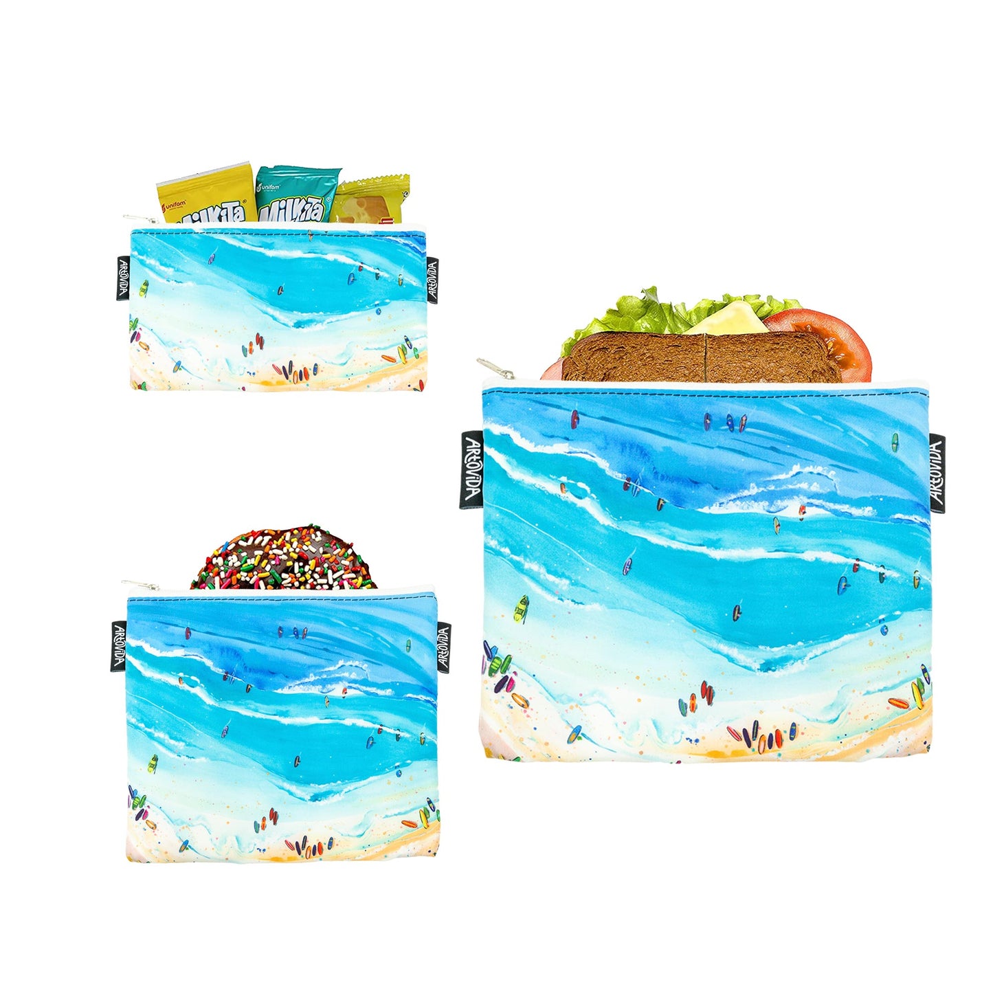 Sandwich Baggie Set - Amber Moran - Paddle Board Beach (Set of 3)