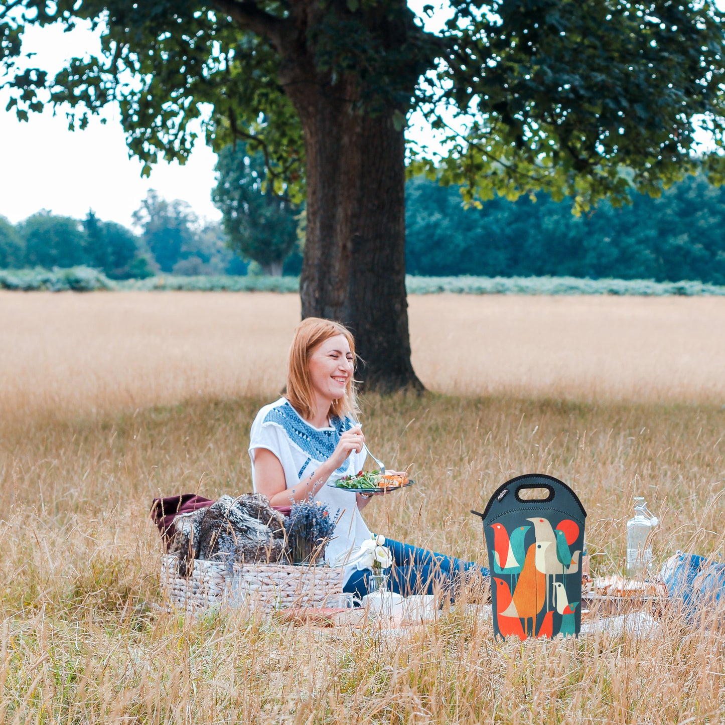 Insulated Beverage Bag - Budi Kwan - Flock of Birds