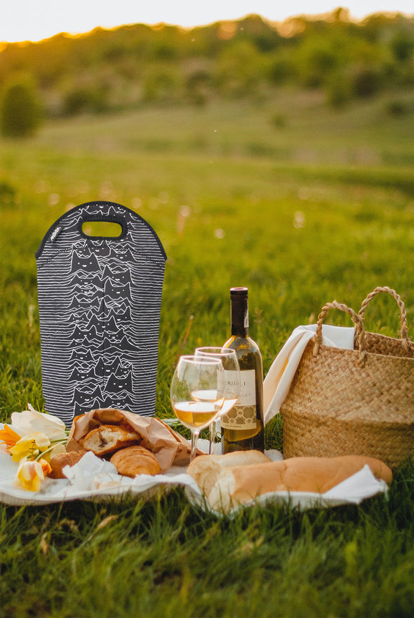 Neoprene 3-in-1 Wine Tote - Tobe Fonseca - Furr Division Cats